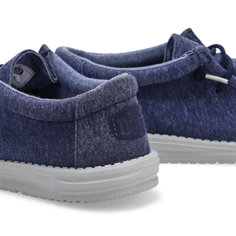 Men's Wally Stretch Jersey Casual Shoe -  Navy