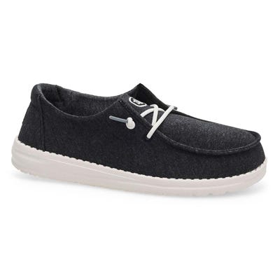 Lds Wendy Stretch Jersey Casual Shoe -  Black