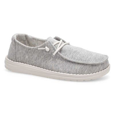 Lds Wendy Stretch Jersey Casual Shoe -  Light Grey