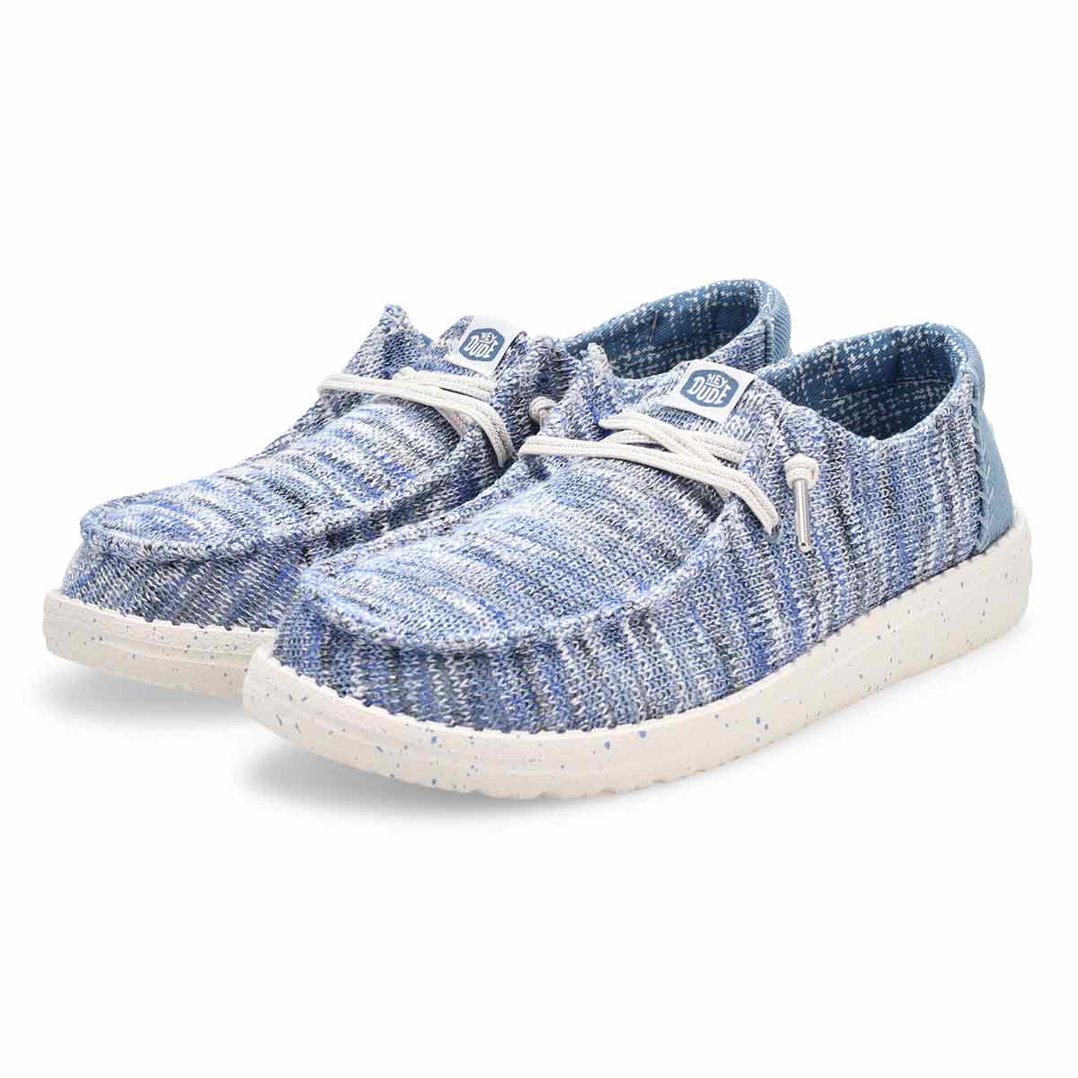 Chaussure dcontracte Wendy Knit Shimmer - Bleu p