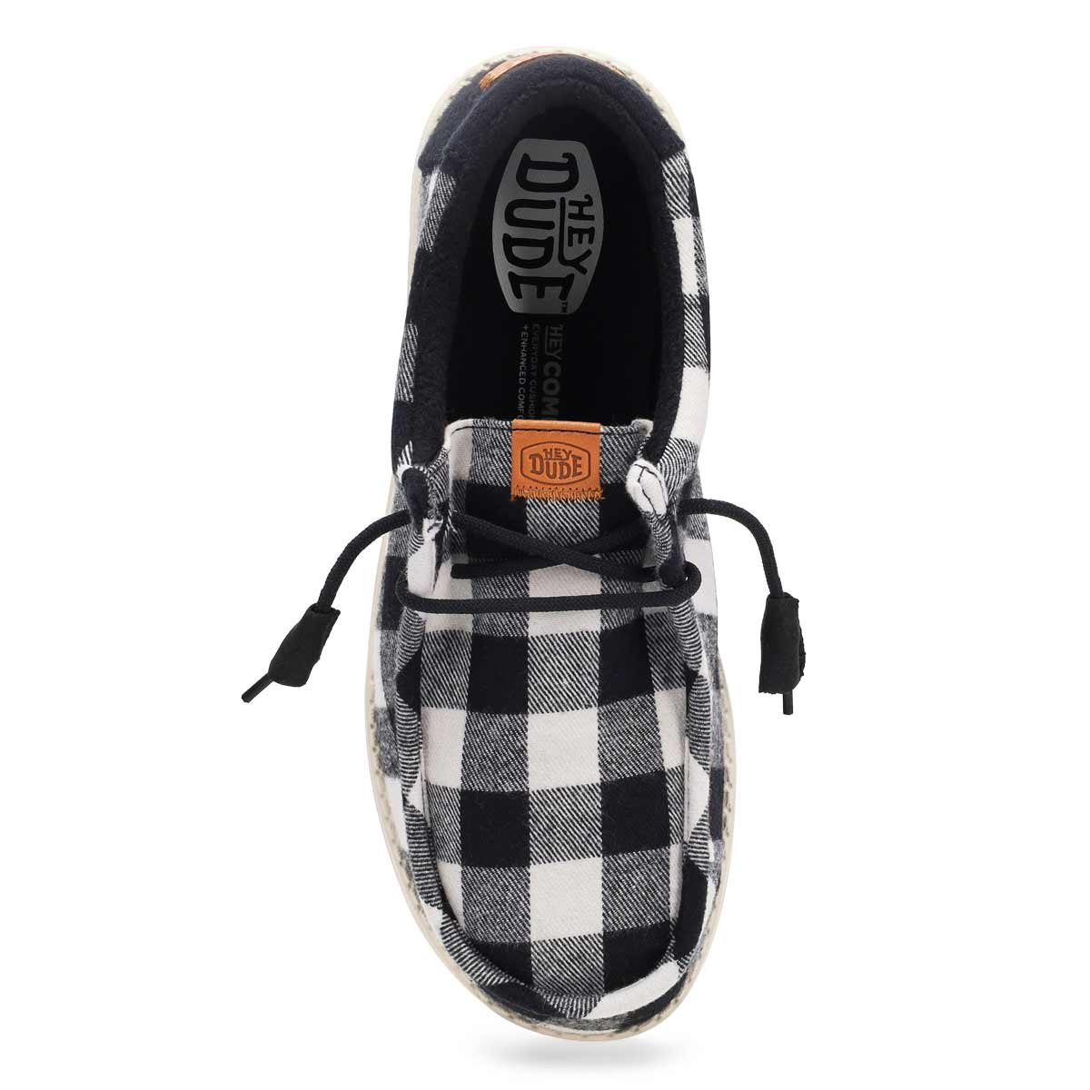 Men's Wally Buffalo Check Casual Shoe - Black/Egre