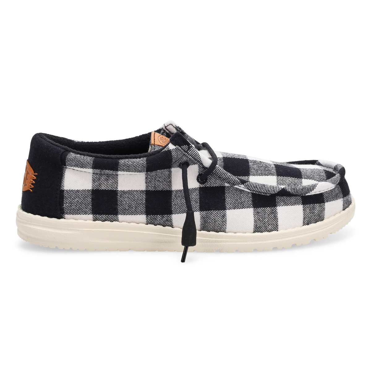 Men's Wally Buffalo Check Casual Shoe - Black/Egre