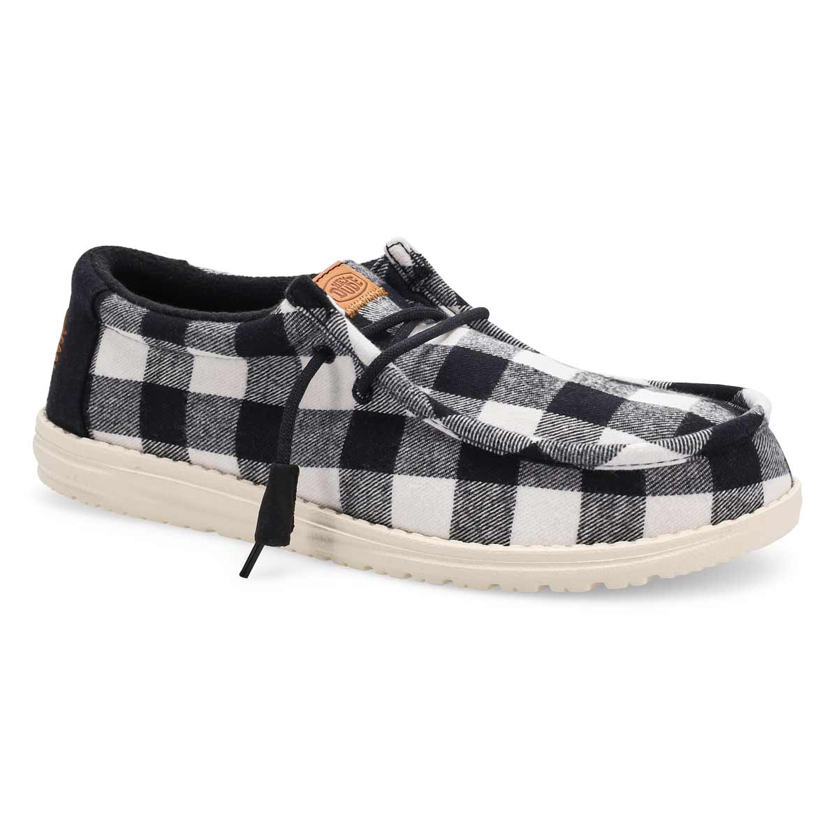 Men's Wally Buffalo Check Casual Shoe - Black/Egre
