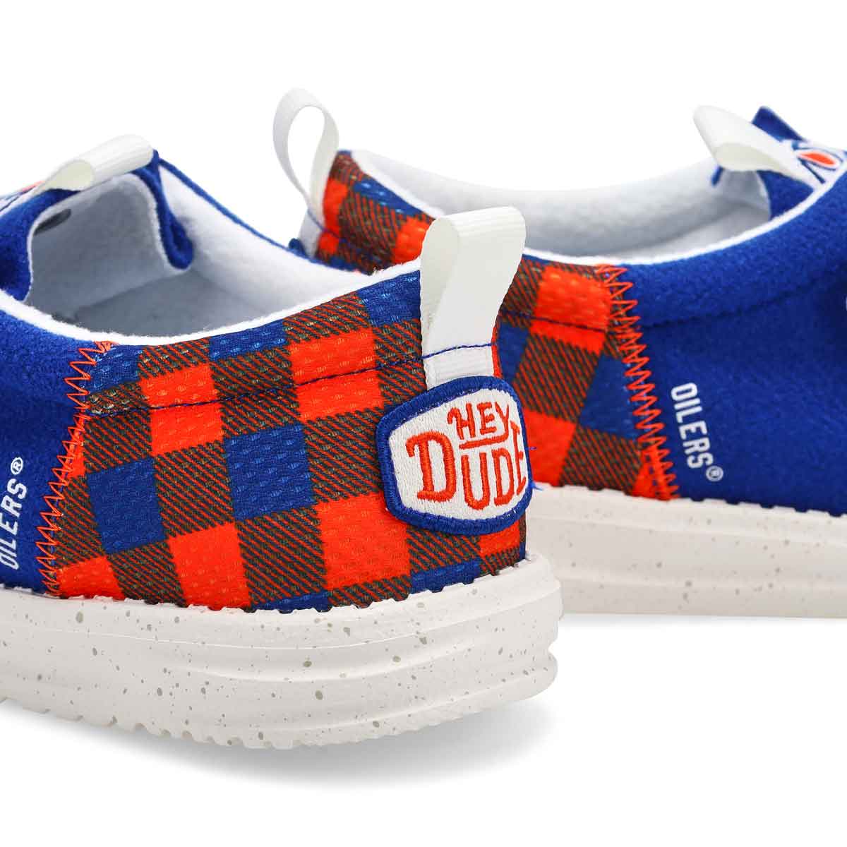 Men's Wally Funk NHL- Oilers Casual Shoe - Blue/ O