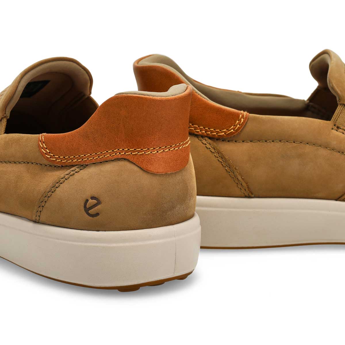Ecco Men's Soft 7 Slip On Sneaker - Nutmeg Br | SoftMoc.com