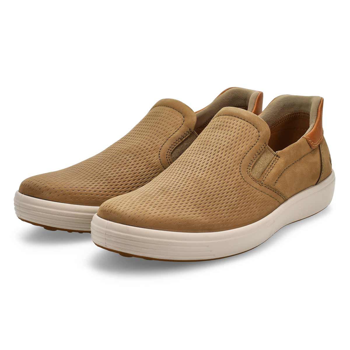 Ecco Men's Soft 7 Slip On Sneaker - Nutmeg Br | SoftMoc.com