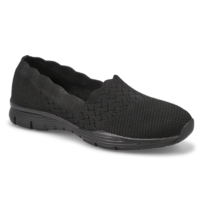 Lds Seager Stat Slip On Shoe - Black/Black