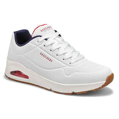 Mns Uno Stand On Air Sneaker - White/Navy/Red