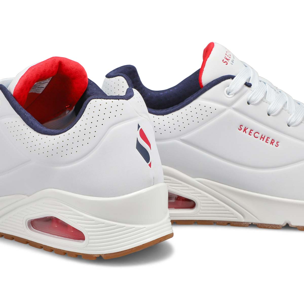 Men's Uno Stand On Air Sneaker -White/Navy/Red