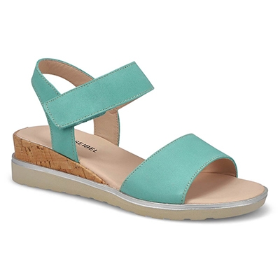 Sandale nubuck décontractée Wyatt 01, turquoise, femmes