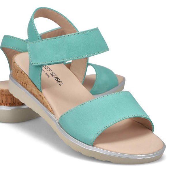 Sandale décontractée en nubuck WYATT 01, turquoise, femmes