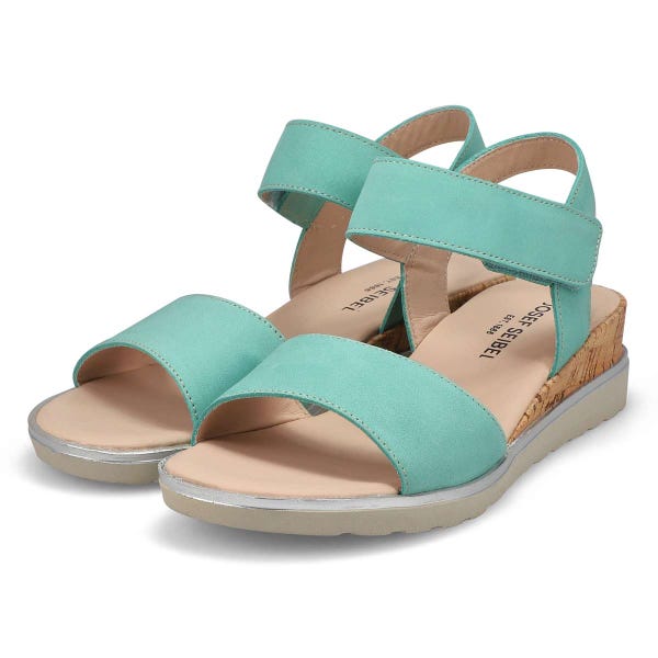 Sandale décontractée en nubuck WYATT 01, turquoise, femmes