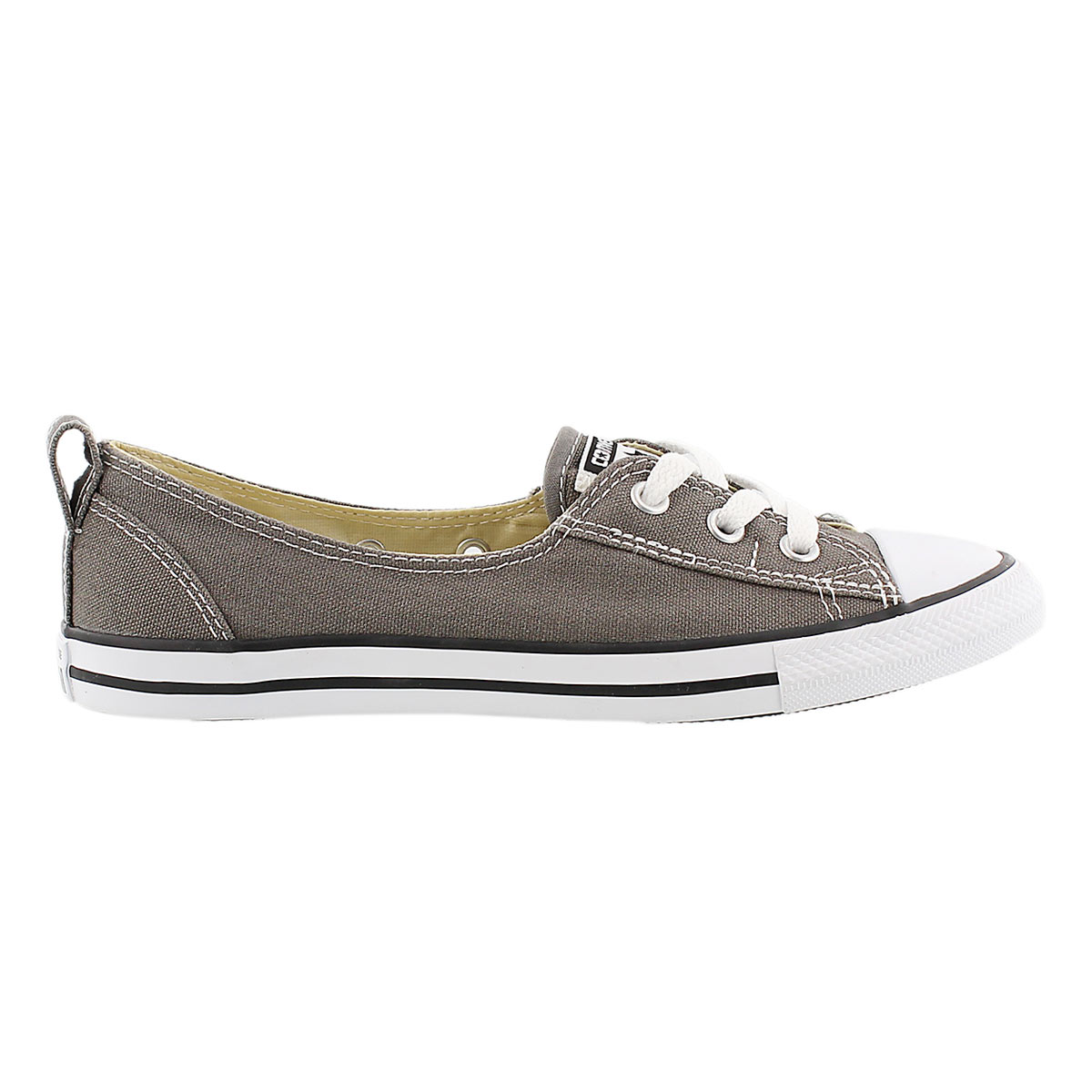 black ballet lace slip trainers