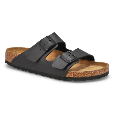 Mns Arizona Soft Birko-Flor 2 Strap Sandal - Black