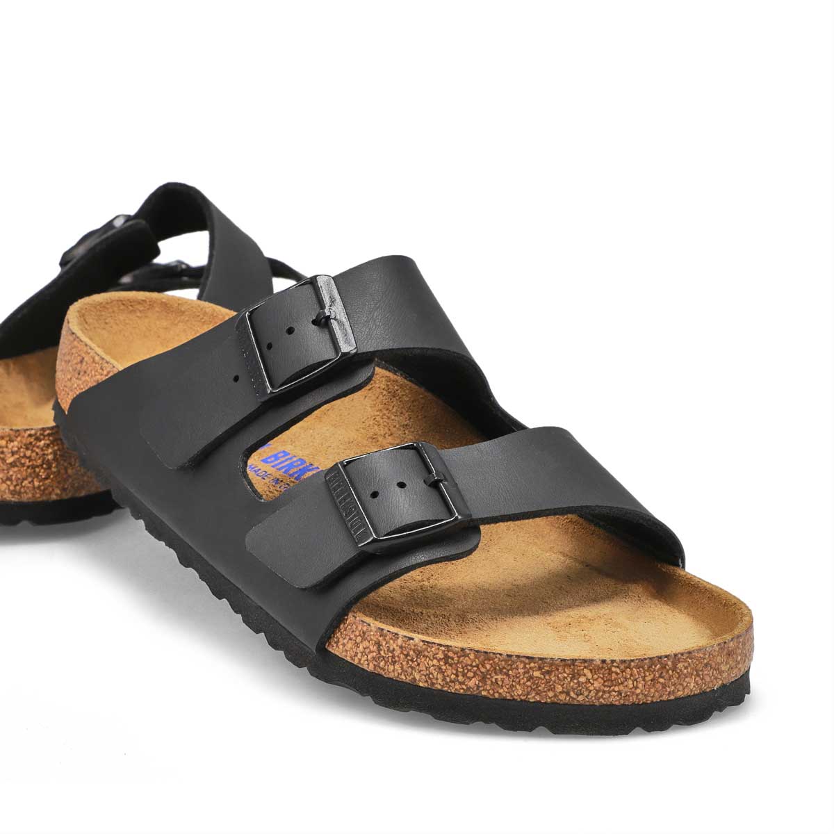 Men's Arizona Soft Birko-Flor 2 Strap Sandal - Black