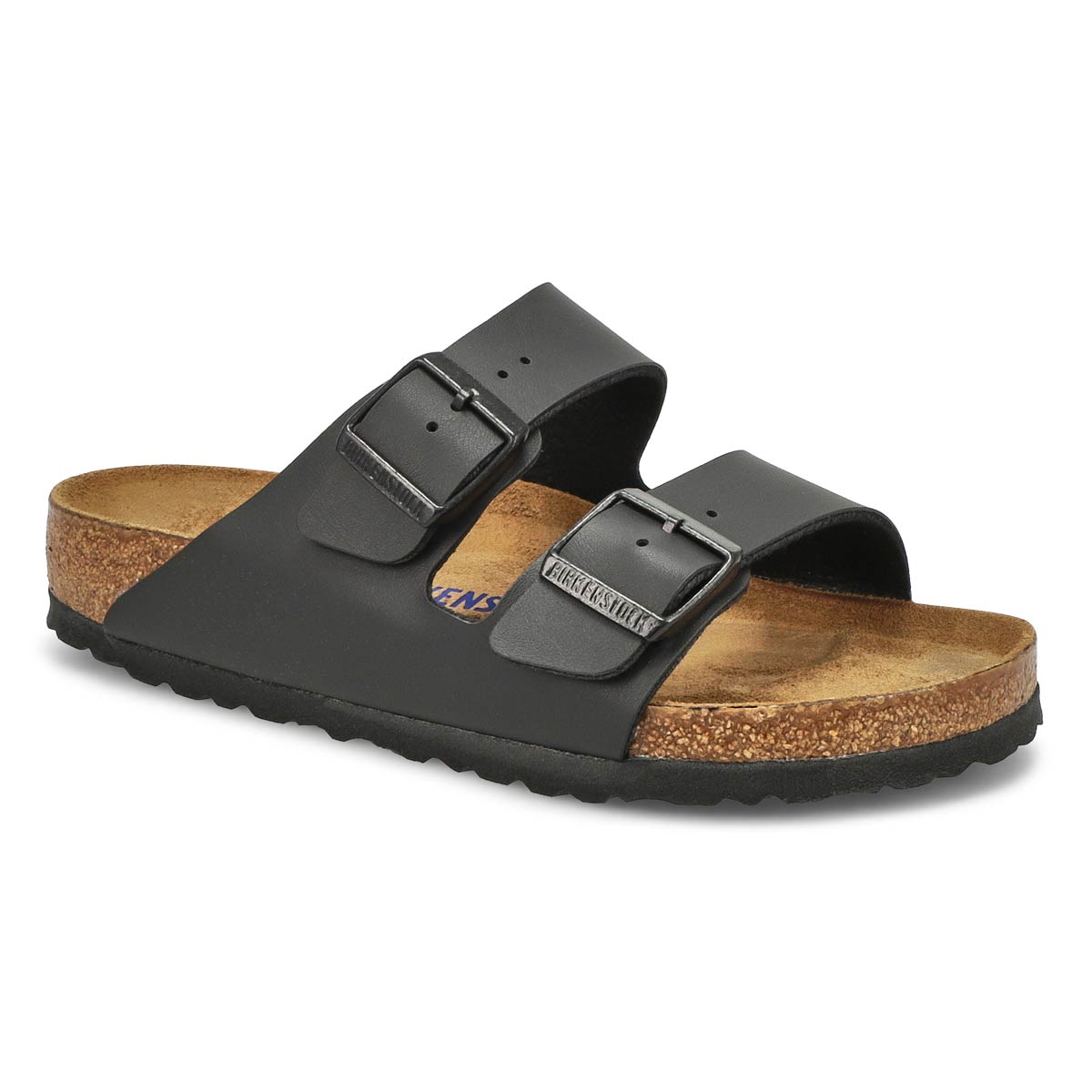 Women's Arizona Soft Birko-Flor 2 Strap Sandal - Black