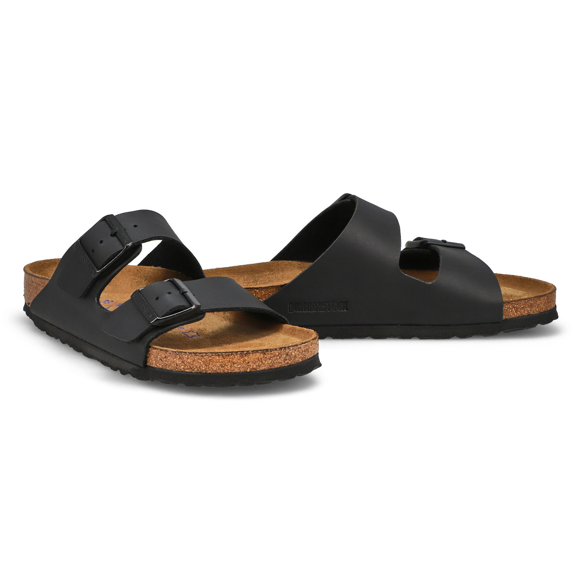 Sandale étroite à assise plantaire souple ARIZONA SOFT FOOTBED, noir, femmes