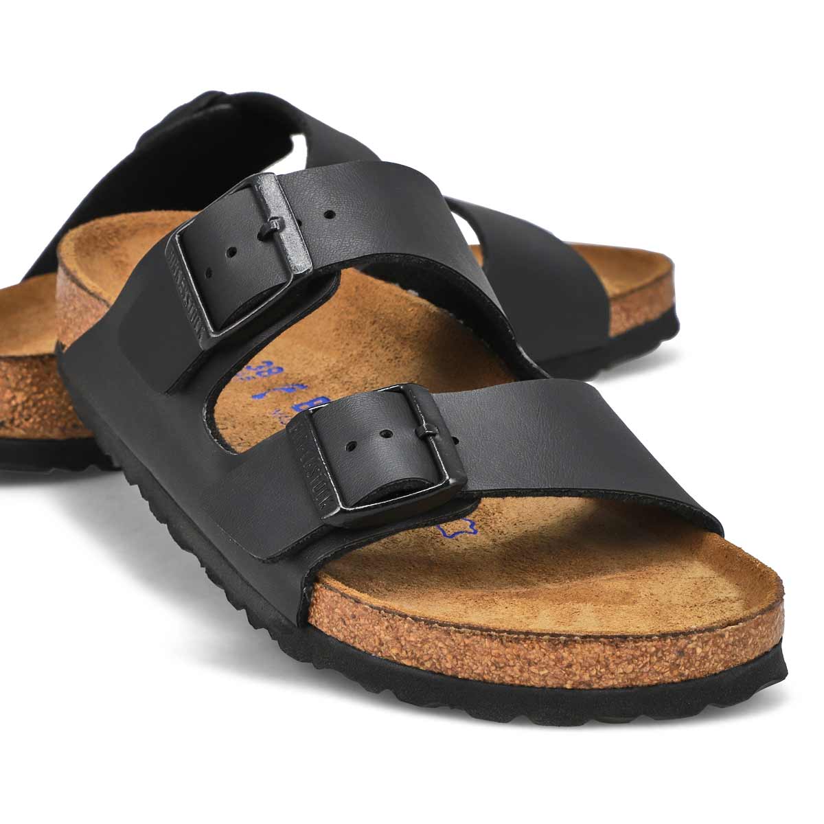 Sandale étroite à assise plantaire souple ARIZONA SOFT FOOTBED, noir, femmes