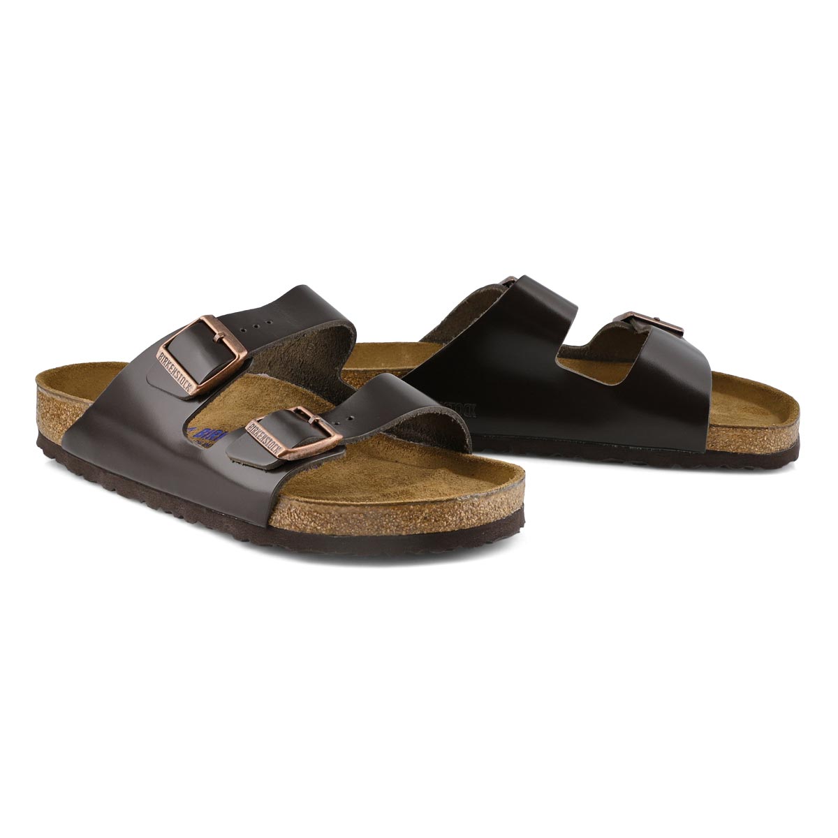 Men's Arizona Soft Leather 2 Strap Sandal - Brown