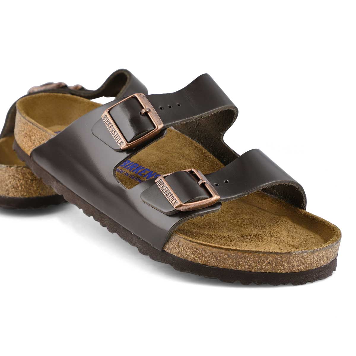 Men's Arizona Soft Leather 2 Strap Sandal - Brown