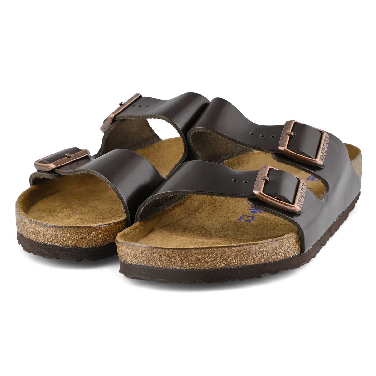 Men's Arizona Soft Leather 2 Strap Sandal - Brown