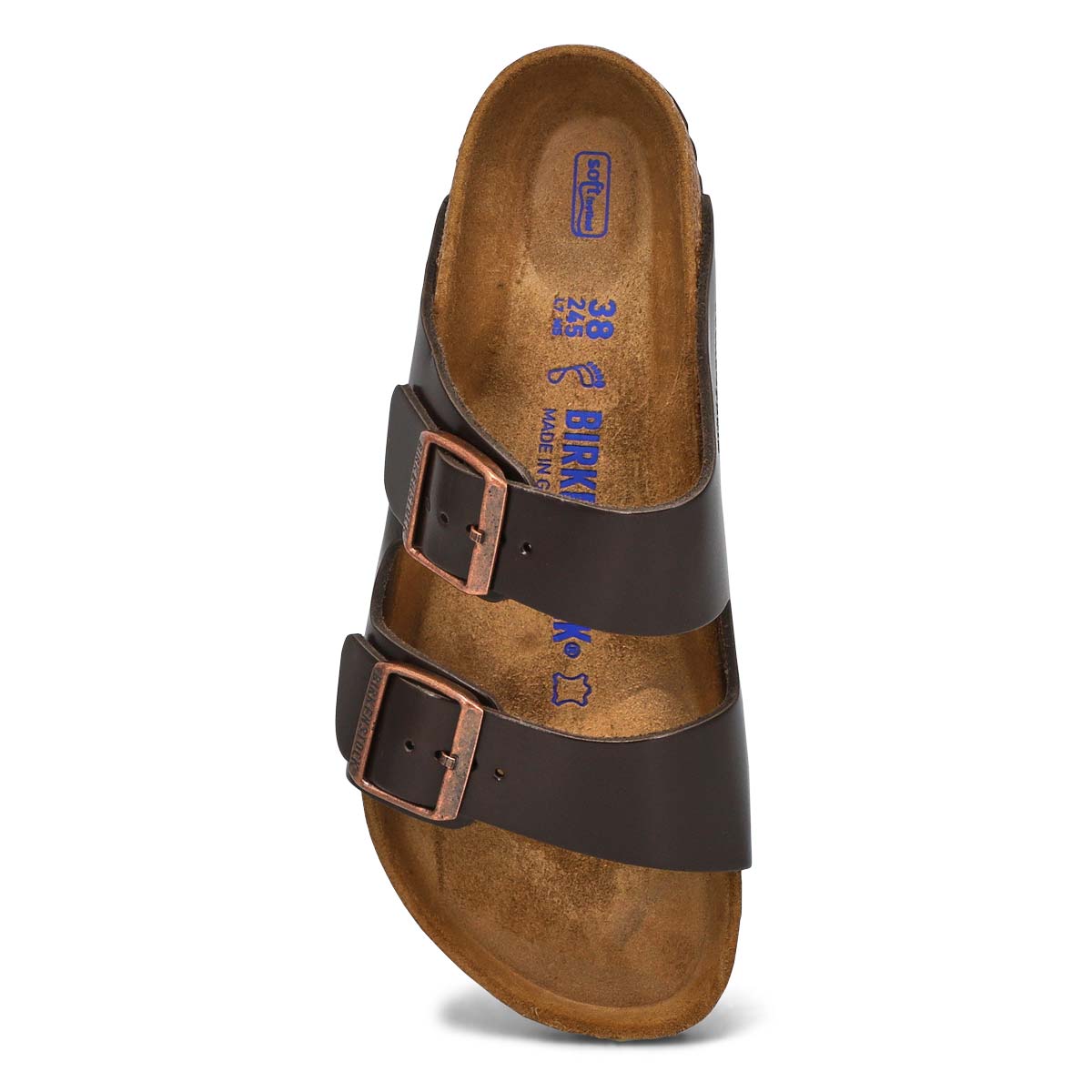 Women's Arizona Soft Leather 2 Strap Sandal - Brown