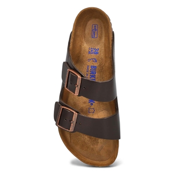 Women's Arizona Soft Leather 2 Strap Sandal - Brow