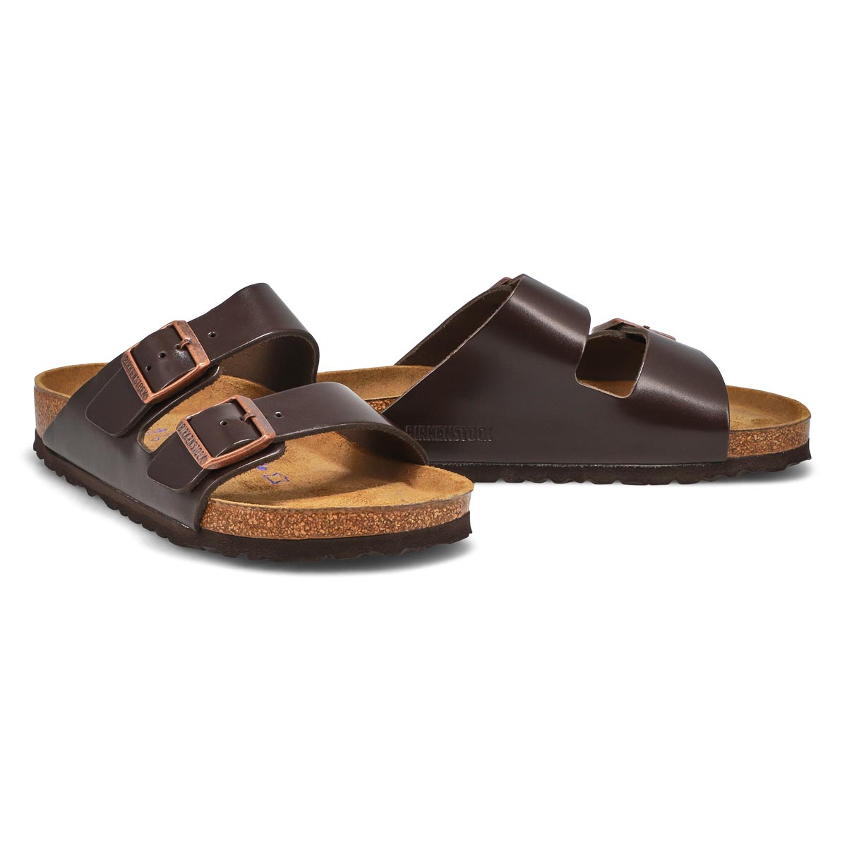 Women's Arizona Soft Leather 2 Strap Sandal - Brown