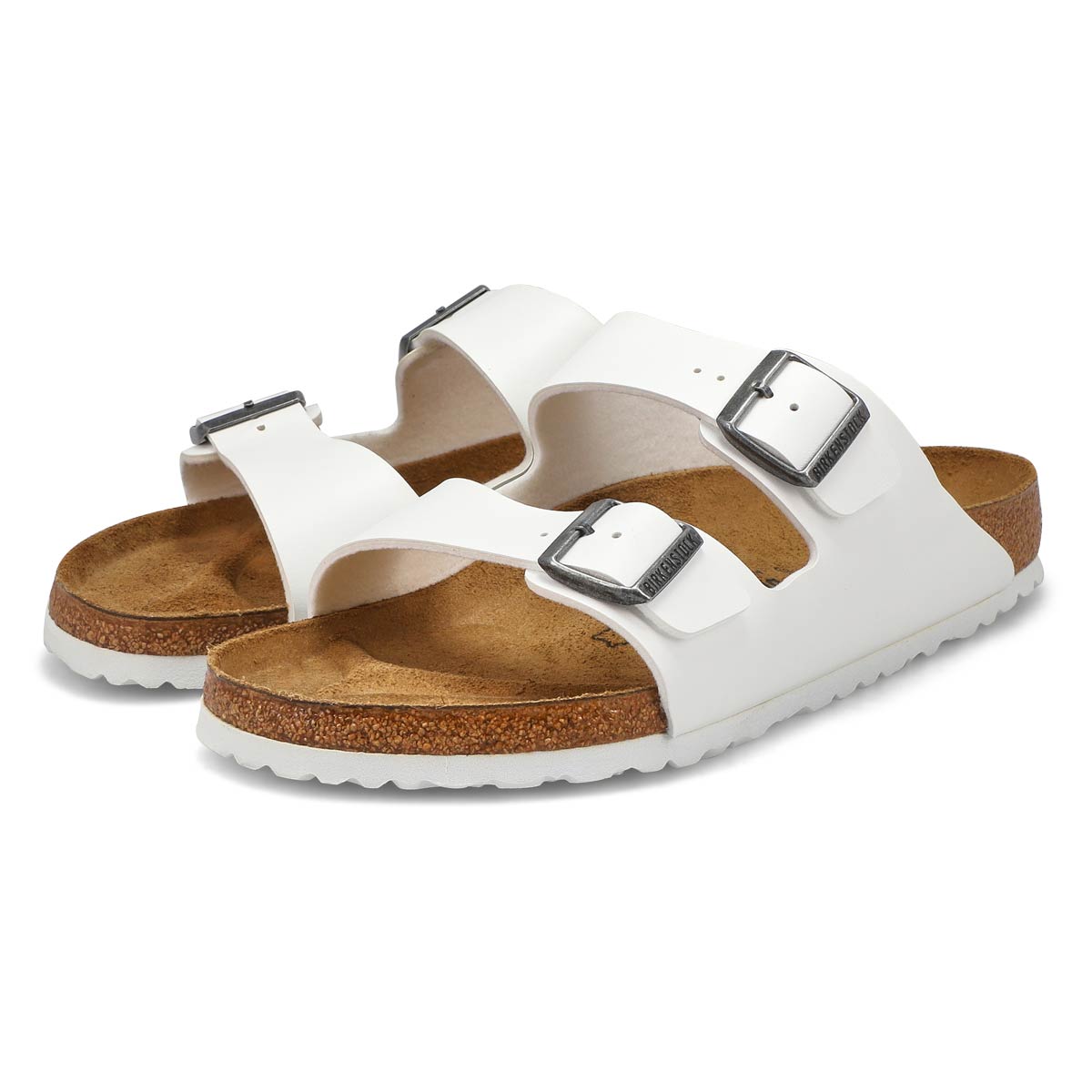 Sandale à 2 brides ARIZONA BIRKO-FLOR, blanc, hommes