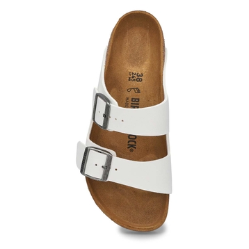 Women's Arizona Birko-Flor 2 Strap Sandal - White