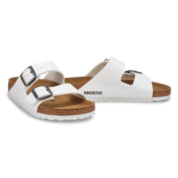 Women's Arizona Birko-Flor 2 Strap Sandal - White