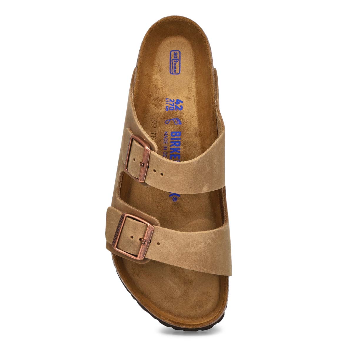 Men's Arizona Soft Oiled Leather 2 Strap Sandal - Tobacco