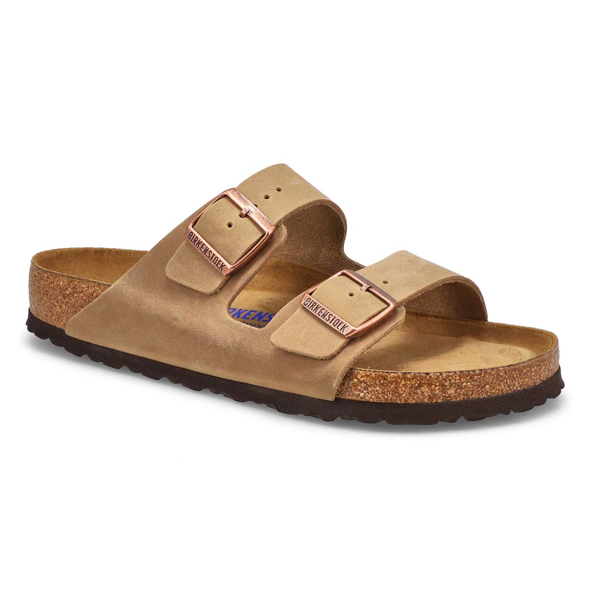 Men's Arizona Soft Oiled Leather 2 Strap Sandal - Tobacco