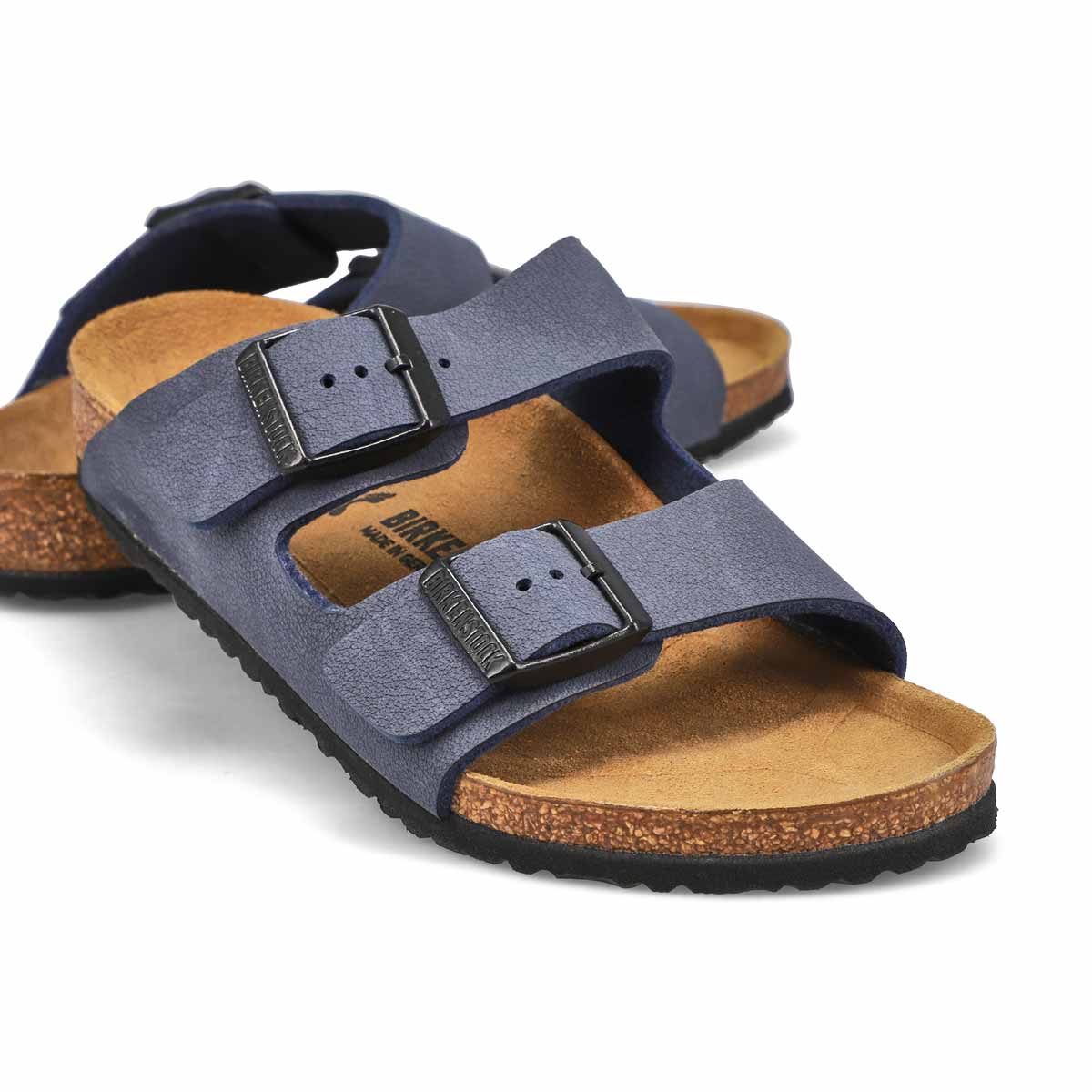 Kids' Arizona Birko-Flor 2 Strap Narrow Sandal - Navy