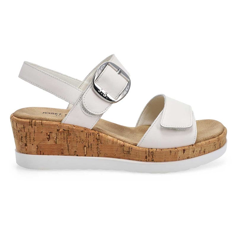 Sandale à talon compensé WELLA 02, blanc, femmes