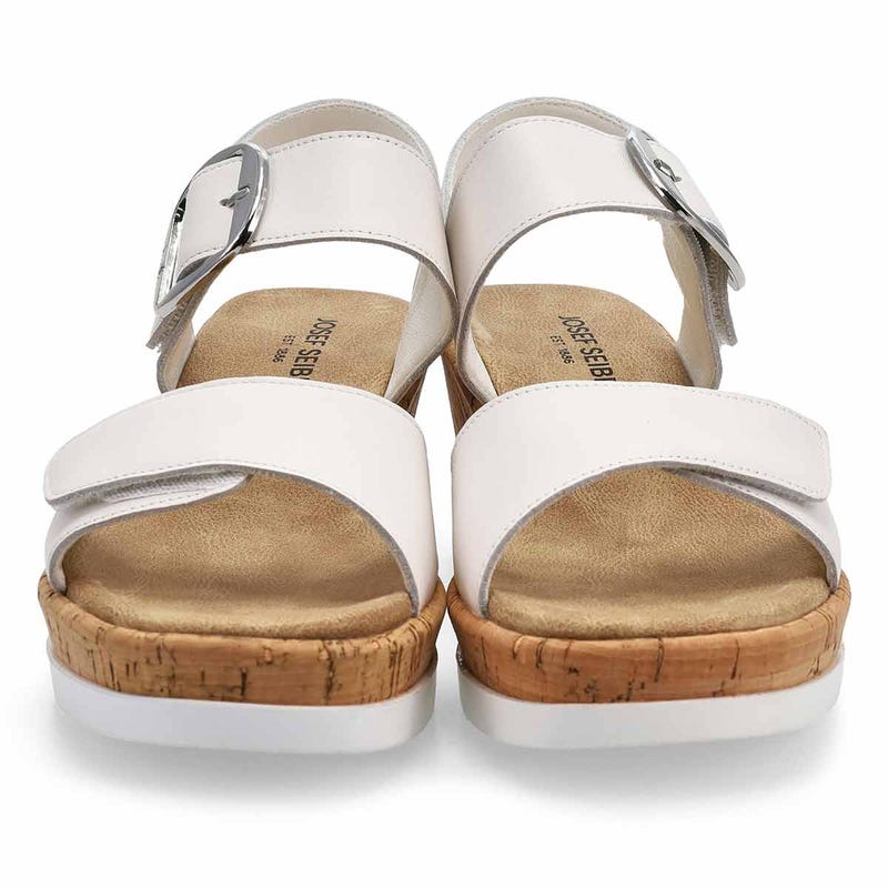 Sandale à talon compensé WELLA 02, blanc, femmes