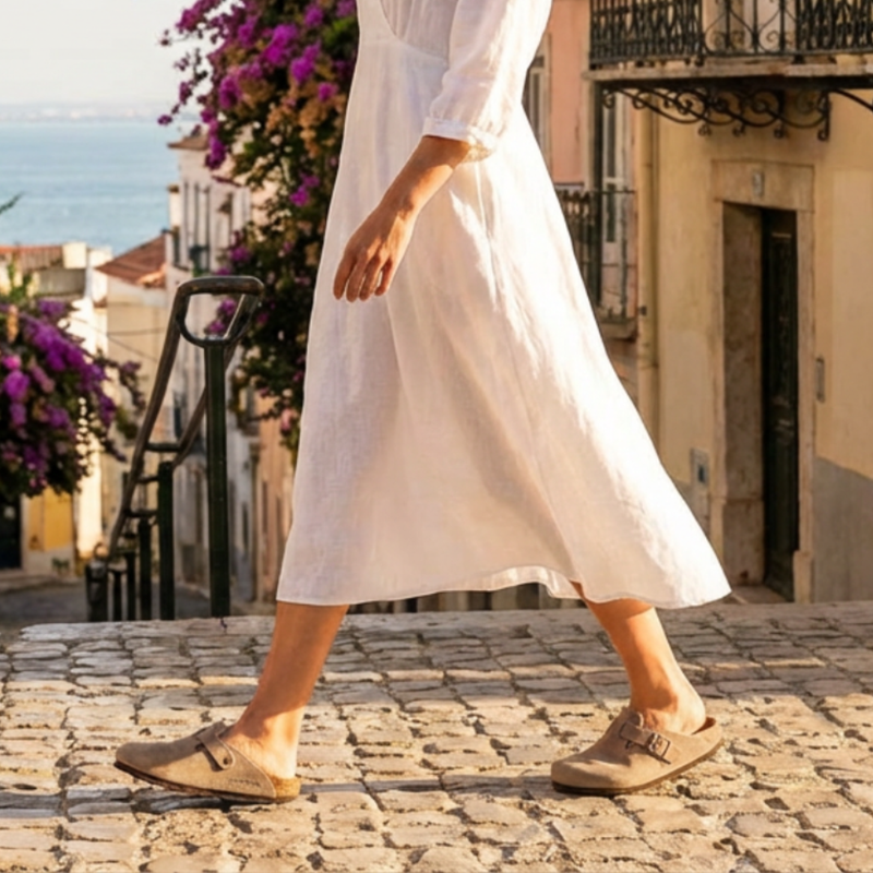 Sabot avec assise souple BOSTON, taupe femmes