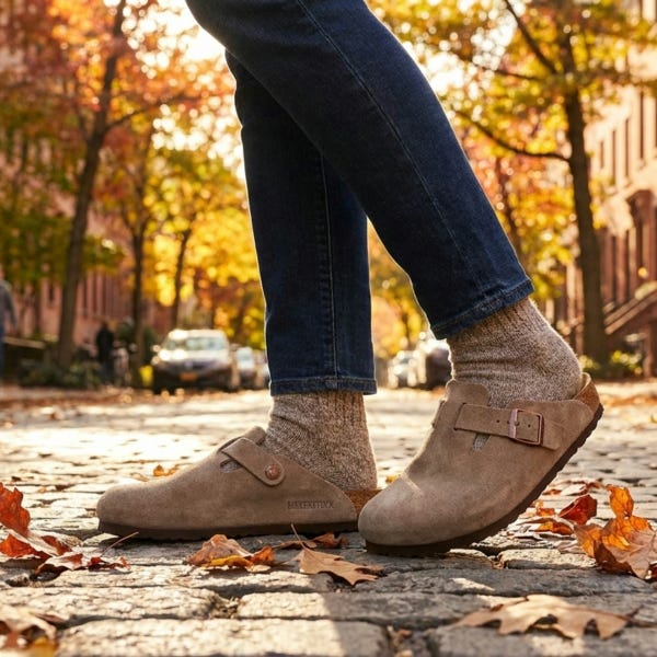 Sabot à lit de pied souple BOSTON SOFT FOOTBED, taupe, femmes