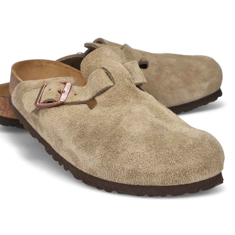 Sabot étroit avec assise souple BOSTON SOFT FOOTBED, taupe, femmes