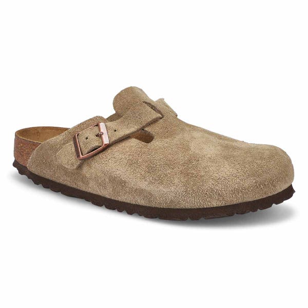 Sabot étroit avec assise souple BOSTON SOFT FOOTBED, taupe, femmes