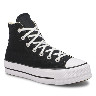 Lds Chuck Taylor All Star Lift Hi Top Platform Sneaker - Black