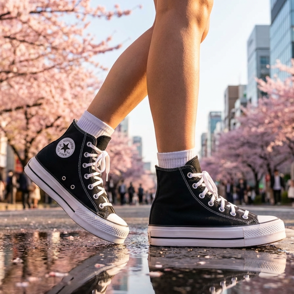Baskets hautes à plateforme CHUCK TAYLOR ALL STAR HI PLATFORM, noir, femmes
