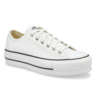 Lds Chuck Taylor All Star Lift Clean Leather Platform - White