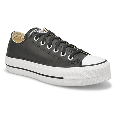 Lds Chuck Taylor All Star Lift Clean Leather Platform - Black