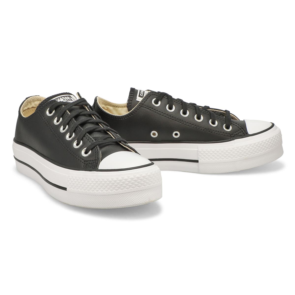 Women's Chuck Taylor All Star Lift Clean Leather Platform - Black