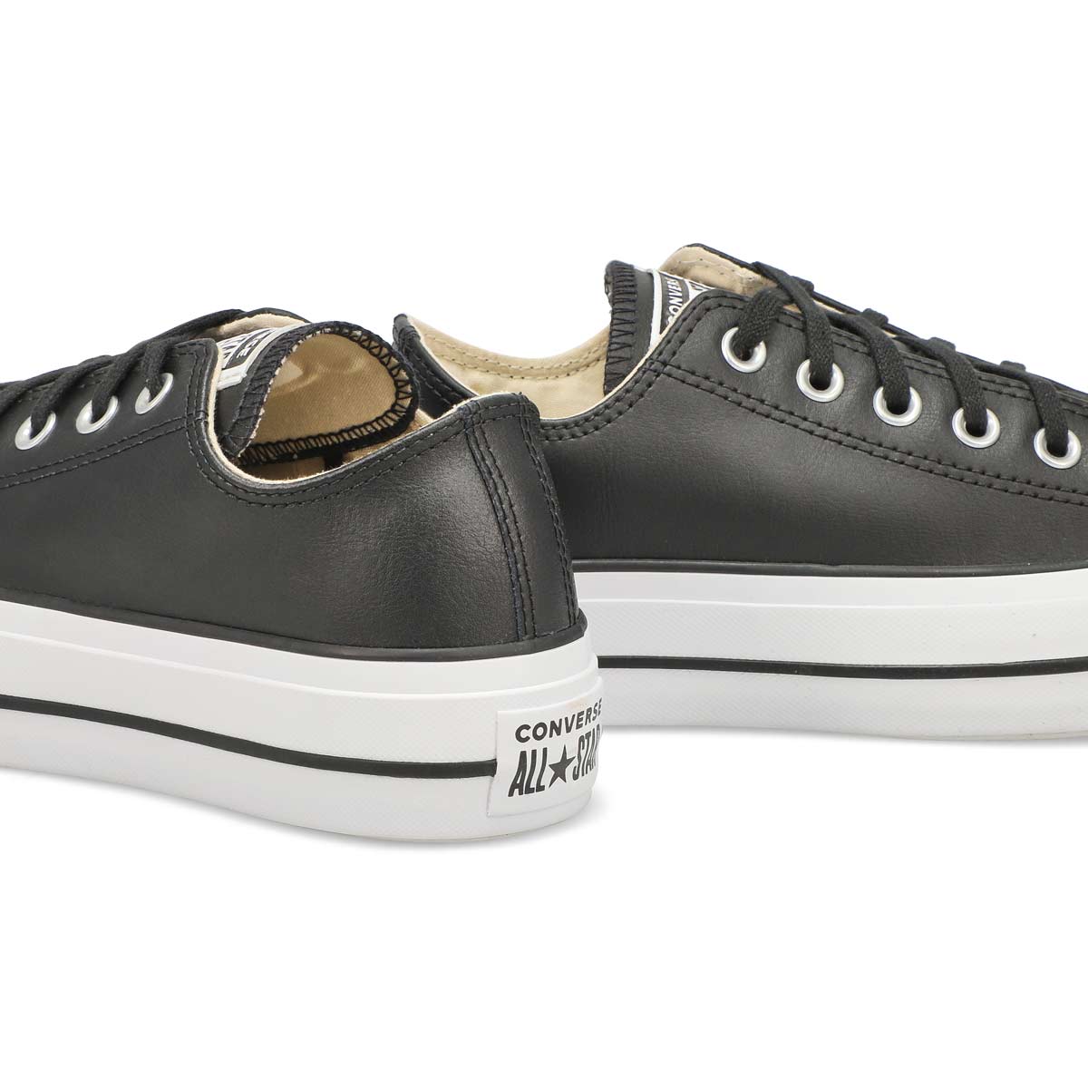 Women's Chuck Taylor All Star Lift Clean Leather Platform - Black