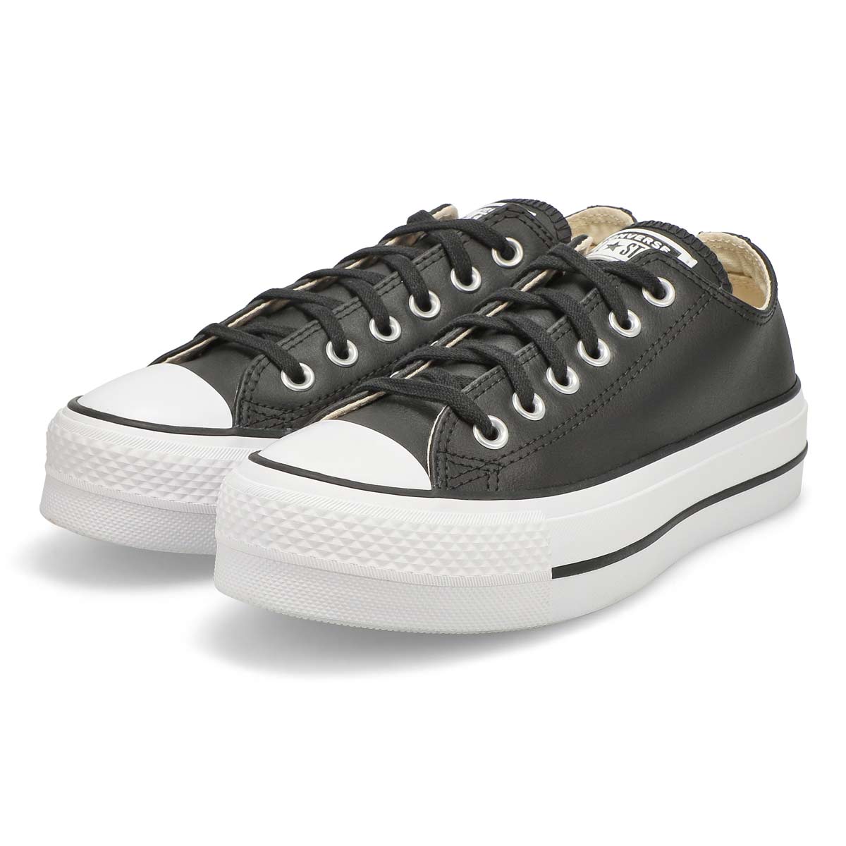 Women's Chuck Taylor All Star Lift Clean Leather Platform - Black