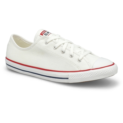 Lds CTAS Dainty Canvas Ox Snkr-White