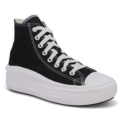 Lds Chuck Taylor All Star Move Hi Platform Sneaker - Black/White