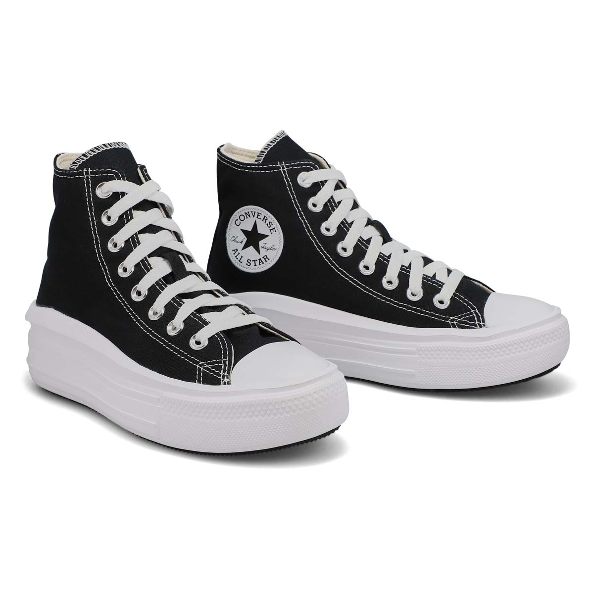 Women's Chuck Taylor All Star Move Hi Platform Sneaker - Black/White